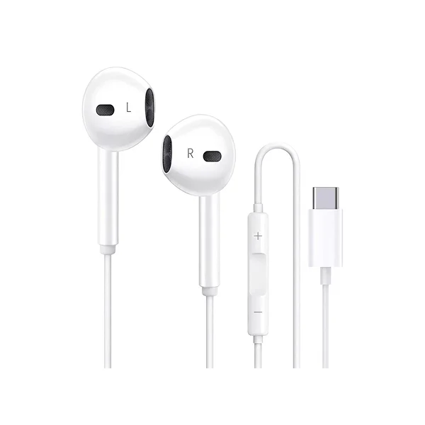 هندزفری Apple مدل جک Type-C با صدای شفاف HD و ریموت کنترل صدا و تماس | فروشگاه اینترنتی لوازم جانبی و گجت‌های هوشمند زوکاکالا